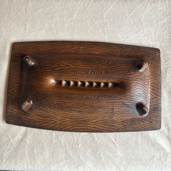VINTAGE TREASURE CRAFT ASHTRAY LARGE GREEN - Picture 14 of 14
